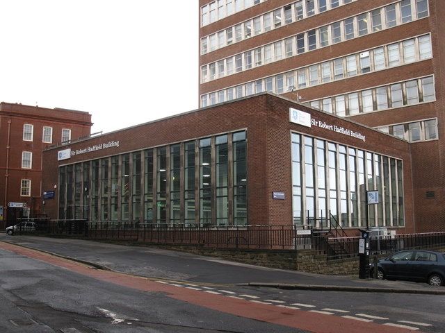 A photo of the Sir Robert Hadfield Building from the outside